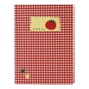 Cahier à feuilles blanches sans lignes dans un motif à carreaux rouge et blanc avec une tomate sur la couverture, comportant 78 pages pour dessiner et prendre des notes de journal 4