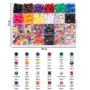 Caixa 13 x 19 cm Conjunto 680 pcs de contas coloridas em acrílico Acrílico e argila Cores brilhantes e variadas Contas para fabricação de joias 2