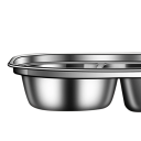 Caixa de almoço isolante em aço inoxidável 1000 ml 3 compartimentos Portátil com bolsa Colher Pauzinhos Recipiente térmico para escola 4