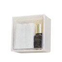 Caixa de armazenamento de parede 2 unidades com tampa basculante 8,5 x 8,5 x 4,5 cm organizador plástico transparente para discos de algodão e cosméticos 4