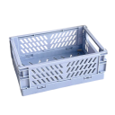 Caixa de armazenamento dobrável de plástico com pegas 15 x 10 x 5,8 cm Caixa de armazenamento portátil para pequenos objetos Organizador para o lar e escritório 4