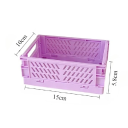 Caixa de armazenamento dobrável de plástico com pegas 15 x 10 x 5,8 cm Caixa de armazenamento portátil para pequenos objetos Organizador para o lar e escritório 2
