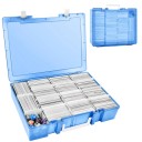 Caixa de armazenamento em plástico para cartas de jogo e colecionáveis para mais de 2300 unidades com divisórias ajustáveis e pega 35,5 x 26,7 x 7,6 cm 3