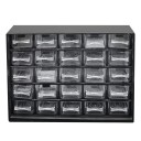 Caixa de armazenamento multifuncional para ferramentas Organizador de parafusos Caixa de plástico com gavetas Caixa de oficina para componentes Organizador prático 29,1 x 22,5 x 12,3 cm 4
