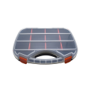 Caixa de armazenamento para parafusos Organizador de plástico 12 compartimentos Caixa portátil para material de fixação Mala resistente para ferramentas Pequeno organizador 26 x 19 x 3,8 cm 2