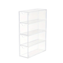 Caixa de armazenamento transparente para óculos com 4 gavetas 24,5 x 17,5 x 6,3 cm Organizador para óculos de sol e de grau Suporte doméstico 1