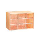 Caixa de arrumação de mesa com 9 compartimentos 18x12 cm organizador de pequenos objetos, joias e material de escritório para gavetas e mesa 6