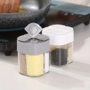 Caixa de especiarias 4 em 1 com tampa 8,5 × 6,5 × 6,5 cm recipiente multifuncional com 4 compartimentos para organização de especiarias na cozinha 4