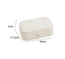 Caixa de Joias com Organizador para Anéis, Brincos e Colares 16 × 11,5 × 5 cm em Couro Sintético Caixa de Armazenamento Colorida para Joias 7