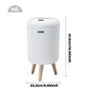 Caixa de lixo automática de 10 l com sensor Pés de madeira Lixeira sem toque 3 cores Cozinha Casa de banho Quarto Escritório 3