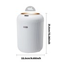 Caixa de lixo automática de 10 l com sensor Tampa de movimento Lixeira de plástico sem toque Quarto Casa de banho Cozinha Escritório 2