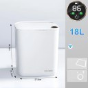 Caixa de lixo inteligente branca de 18 l com visor Tampa sensorial Carregamento USB C Luz antibacteriana À prova de água 2