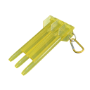 Caixa de plástico transparente para dardos 17x8,5 cm estojo resistente com chaveiro para pontas macias e dardos até 7 mm acessório portátil para dardos 8