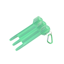 Caixa de plástico transparente para dardos 17x8,5 cm estojo resistente com chaveiro para pontas macias e dardos até 7 mm acessório portátil 6