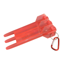 Caixa de plástico transparente para dardos 17x8,5 cm estojo resistente com chaveiro para pontas macias e dardos até 7 mm acessório portátil 4