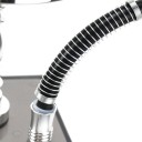Caixa de shisha com luz LED e controlo remoto Duas mangueiras Altura 41 cm Acrílico transparente e alumínio Para tabaco e sabores de hookah 5