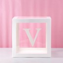 Caixa decorativa para balões com letra 27 x 27 cm 24