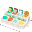 Caixa educativa saltitante 20 x 12 x 9 cm com animais Esconde-esconde para crianças Desenvolvimento da lógica e da motricidade Brinquedo interativo 5