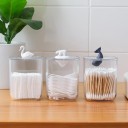 Caixa para cotonetes e pensos higiénicos com figura de animal na tampa Dóza transparente em acrílico e plástico Dimensões 13 x 9 cm Para a casa 4