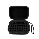 Caixa preta para baterias 13x6,5x17 cm Organizador para 48x baterias AA Organizador de plástico com tampa para armazenamento seguro e transporte de pilhas 1