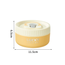 Caixa térmica para almoço de crianças 400 ml 11,5x6,5 cm Recipiente isolado em aço inoxidável À prova de fugas Micro-ondas Ecológico Caixa de almoço portátil 4