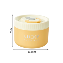 Caixa térmica para almoço para crianças 600 ml 11,5×9 cm Recipiente isolado em aço inoxidável À prova de fugas Caixa de almoço para micro-ondas Ecológica Portátil 4