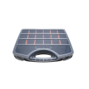 Caja de almacenamiento de tornillos, organizador de plástico, 18 compartimentos, estuche pequeño para sujetadores, caja de herramientas portátil, organizador duradero, 25 x 20 x 4 cm 2