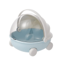 Caja de almacenamiento para muñecas 35 x 20 x 25 cm Carrito elegante con ruedas Maletín de plástico con asa Organizador portátil para juguetes 1