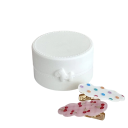 Caja de almacenamiento redonda para niñas con motivo de poni 8x4,8 cm caja de plástico portátil para pequeñas cosas y accesorios para el cabello 2