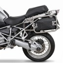 Caja de herramientas para motocicleta izquierda con cerradura y llaves 330,5 x 191 x 101 mm de plástico negro para montaje en el soporte de maletas 5