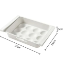 Caja de plástico para guardar huevos, 26 x 18 x 5 cm, organizador para refrigerador, huevera, contenedor para huevos, caja de almacenamiento 3