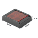 Caja de protección para falsos dentales 4 orificios Cubierta protectora para instrumentos odontológicos Almacenamiento seguro Equipamiento dental Herramienta de laboratorio 2