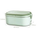 Caja eléctrica de calentamiento de alimentos con un volumen de 1000 ml y dos compartimentos separados 20,5 x 13 x 8,5 cm 4