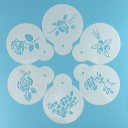 Cake Decorating Stencils Flowers 6 pcs 1