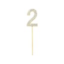 Cake Topper Numbers 0–9 Golden Glitter Decoration for Cake 10.5 cm Anniversary Birthday Celebration Cake Decoration 4