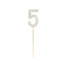 Cake Topper Numbers 0–9 Golden Glitter Decoration for Cake 10.5 cm Anniversary Birthday Celebration Cake Decoration 7
