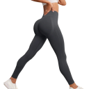 Calças de desporto femininas para ioga com cintura alta Leggings elásticas e confortáveis para fitness na ginásio Calças elásticas 5