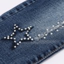 Calças de ganga para rapariga com estampado de estrelas 6