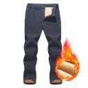 Calças de Inverno Impermeáveis e Resistentes ao Vento Unisex Calças de Poliéster Quentes com Forro em Pêlo Interior Fecho com Zíper e Botão Roupa de Inverno Durável 5