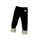 Calças de Inverno para Crianças Unisex Calças de Poliéster Quentes com Cintura Elástica e Urso Fofo de Lado Roupa de Inverno Confortável 5