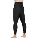 Calças de modelagem masculinas de cintura alta Calças térmicas pretas de compressão para queima de gordura Calças de fitness redutoras com fecho 3