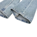 Calças de mulher lisas com design rasgado 3