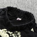 Calças de rapaz com estampado de caveiras - Pretas 4