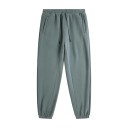 Calças de treino unisex de cor sólida com cintura elástica e cordões ajustáveis, complementadas com bolsos laterais e punhos 6
