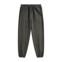 Calças de treino unisex de cor sólida com cintura elástica e cordões ajustáveis, complementadas com bolsos laterais e punhos 3