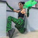 Calças femininas com chamas 2