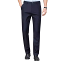 Calças sociais masculinas de corte reto Calças elegantes no estilo Smart Casual Corte confortável para ocasiões formais e informais 1