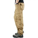 Calças táticas para homem com várias pockets Calças de exterior Calças de trabalho resistentes Estilo militar Caminhadas Camping Lazer 4