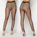Calças transparentes femininas com pérolas 4