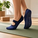 Calcetines antideslizantes para yoga de mujer con banda en el empeine EU 35–43 Transpirables y de secado rápido Para pilates, ballet 10